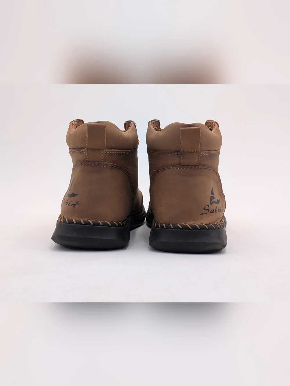 Salkin Genuine Leather High-Top Boots Sz Men 9|Women 10.5 Rope-Lace Comfort Sole
